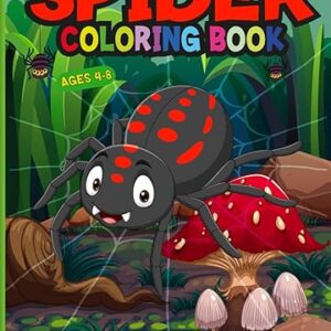 Spider Coloring book For Kids Ages 4-8